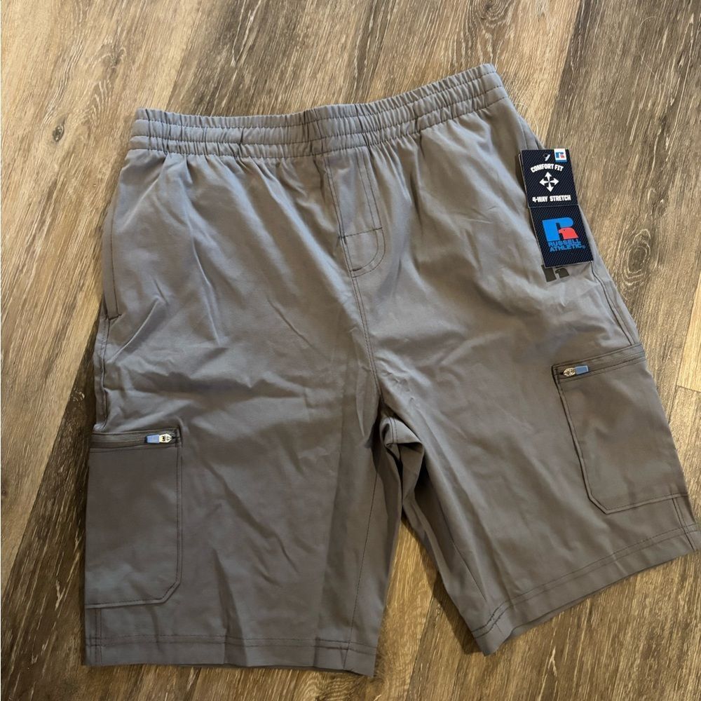 Russell Athletic Boys Gray Athletic Shorts Sz 18